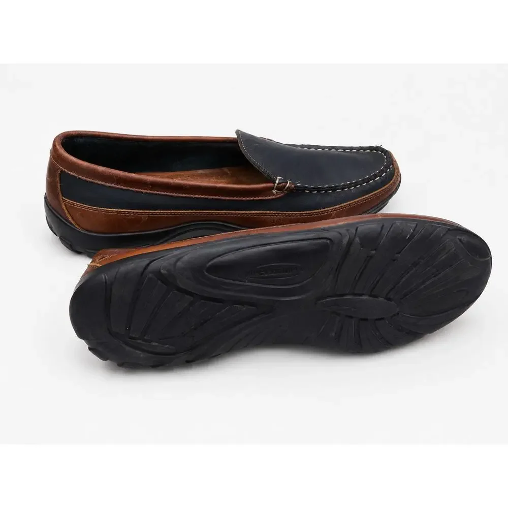 Allen Edmonds Boulder Black Brown Leather Driving Loafers SIZE 12 B